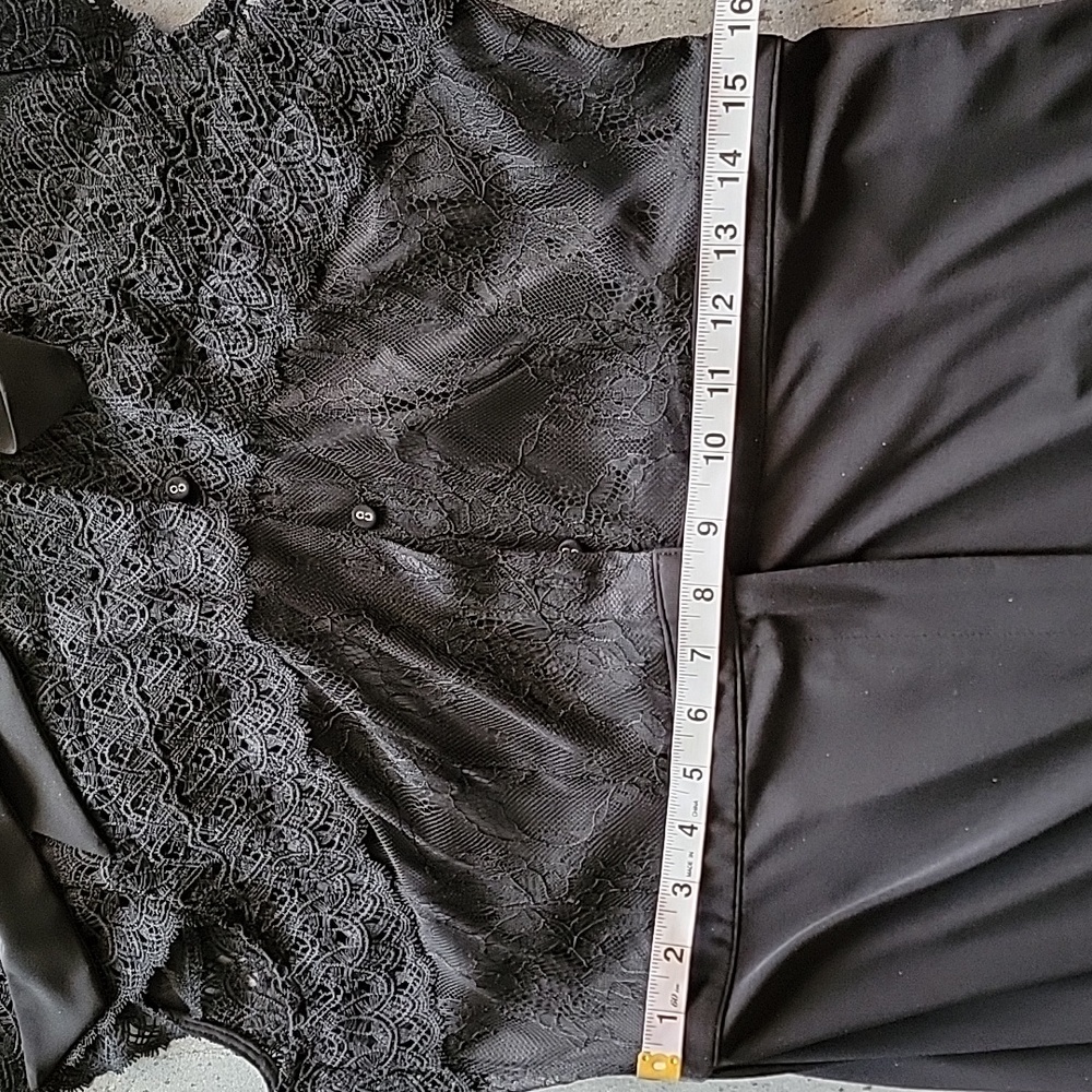 BETSEY JOHNSON Cap Sleeve Black Tie Jumpsuit Black size 14 - Picture 13 of 16